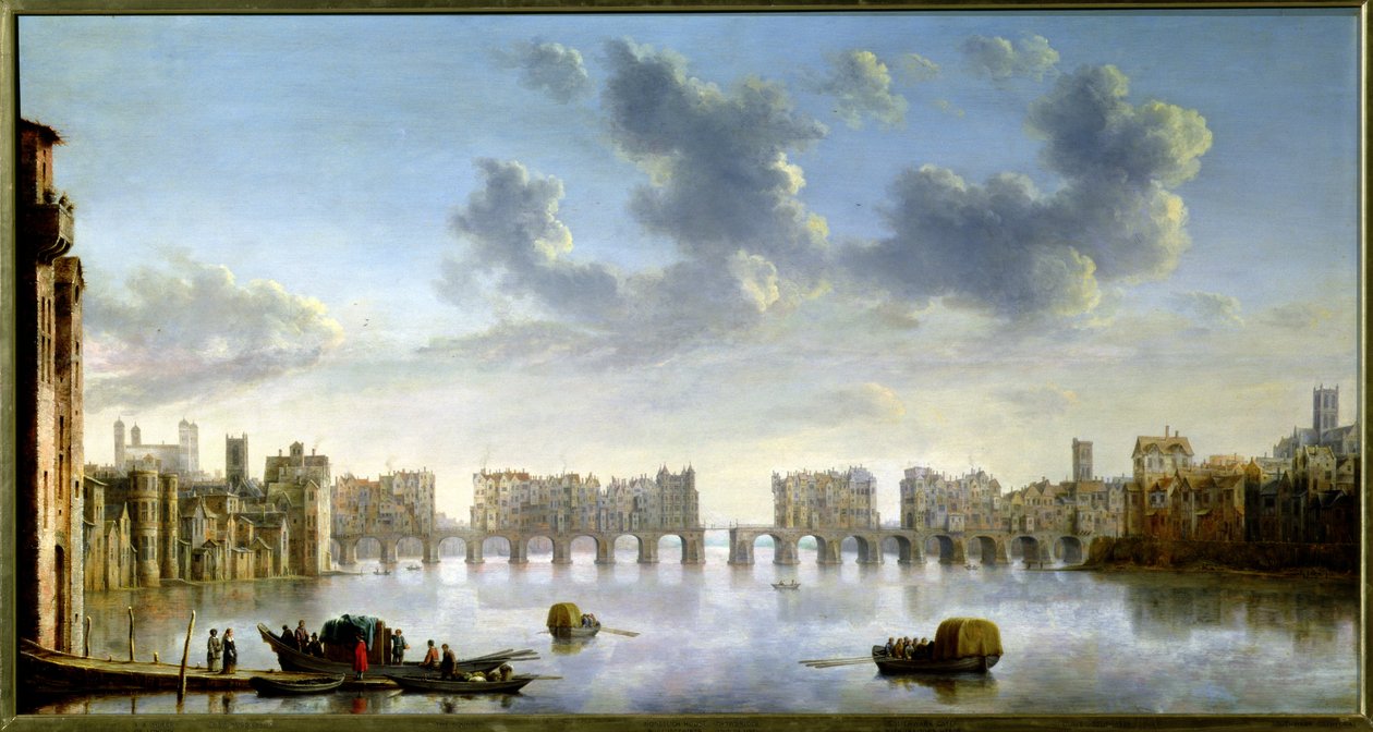 Old London Bridge (olja), ca 1630 av Claude de Jongh