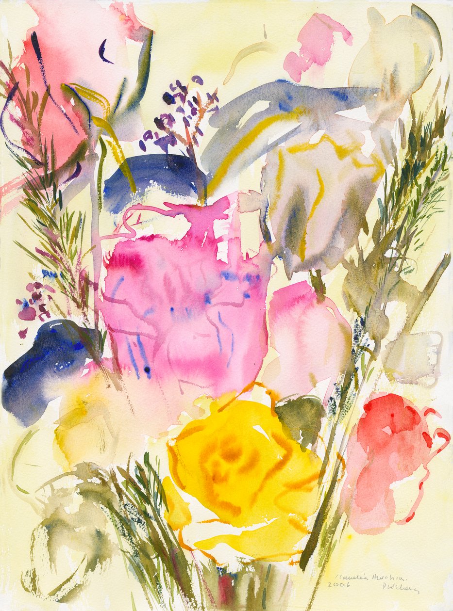 Rosor, 2006, (akvarell på papper) av Claudia Hutchins Puechavy