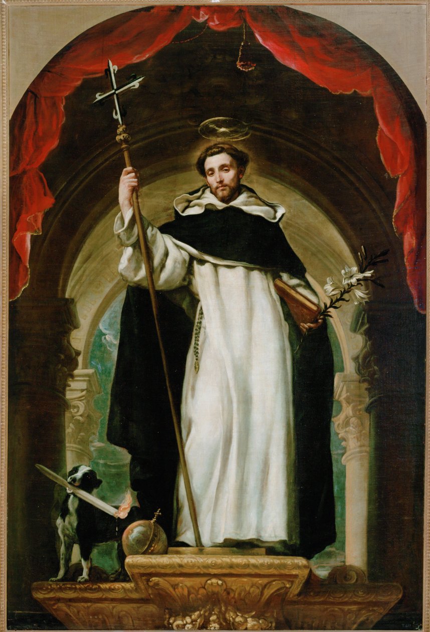 Saint Dominic de Guzman (målning på duk) av Claudio Coello