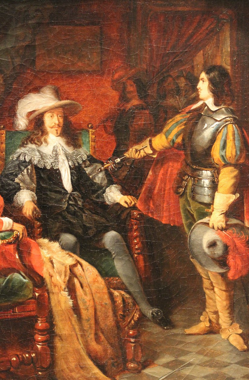Cinq-Mars lämnade tillbaka sitt svärd till Louis XIII av Claudius Jacquand