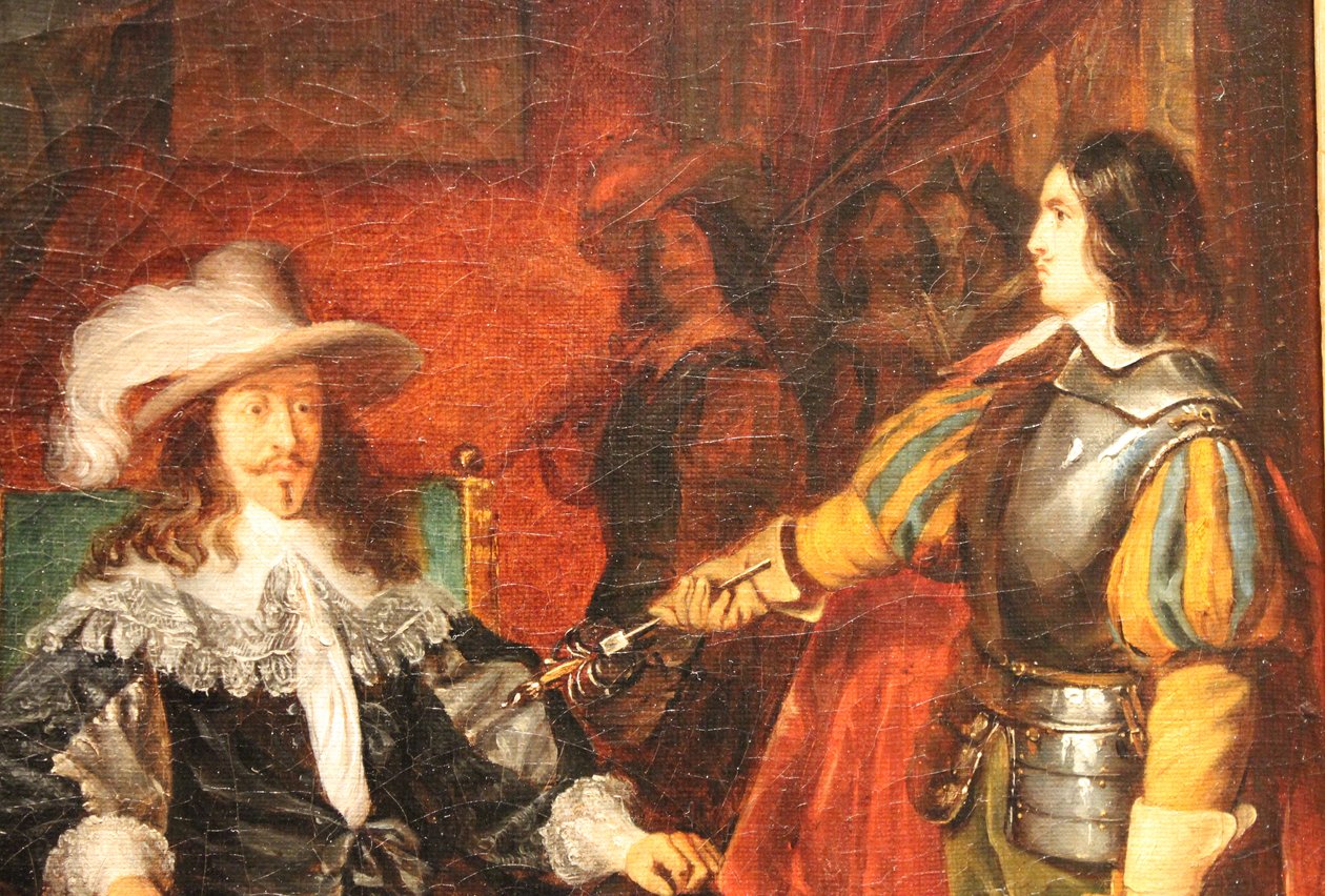 Cinq-Mars lämnade tillbaka sitt svärd till Louis XIII av Claudius Jacquand