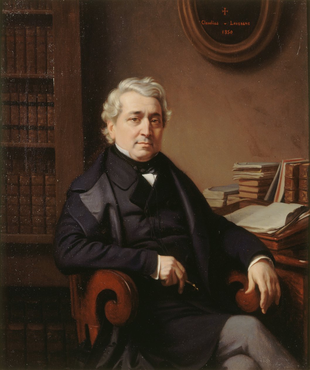 Porträtt av Thomas-Marie-Francois Sauvage 1794-1877, 1850. av Claudius Lavergne