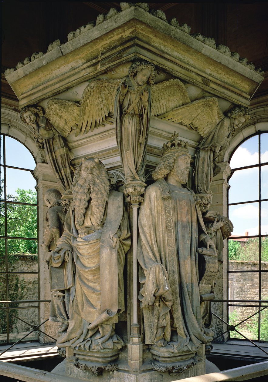 The Well of Moses, David and Moses, 1395-1404 av Claus and Malouel, Jean Sluter