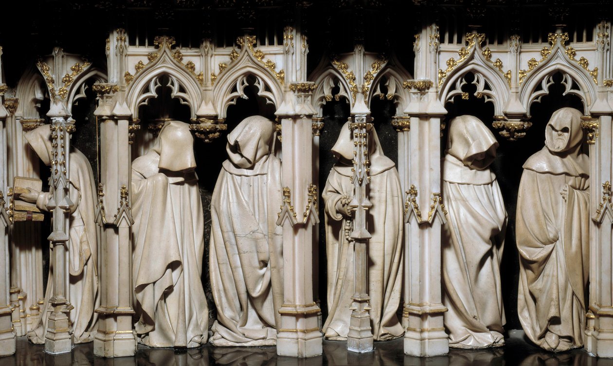 De ångerfulla i Filip den hårdes grav (1342-1404) Skulptur av Claus Sluter (1350-1406) 1400-talet. Dijon, Museum of Fine Arts av Claus Sluter