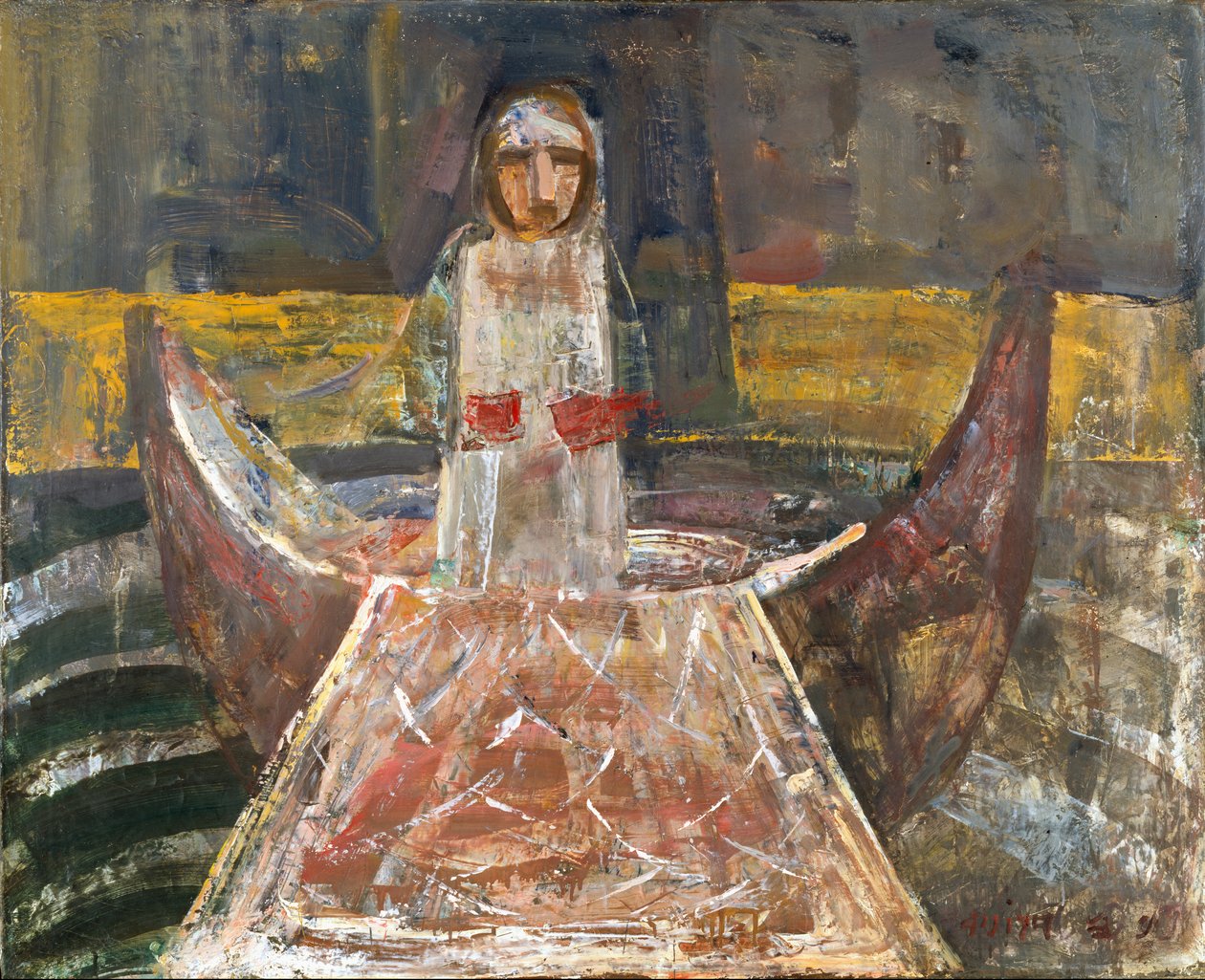 The Fisherman, sent 1800-tidigt 1900-tal (olja på duk) av Clayton S. Price