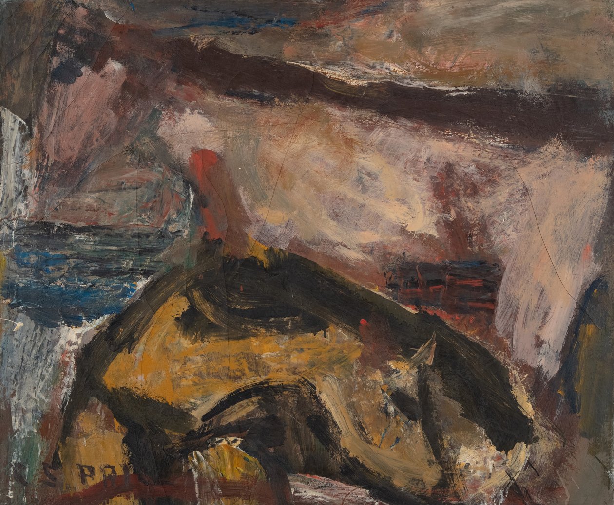 Två kor, 1900-talet (olja på duk) av Clayton S. Price