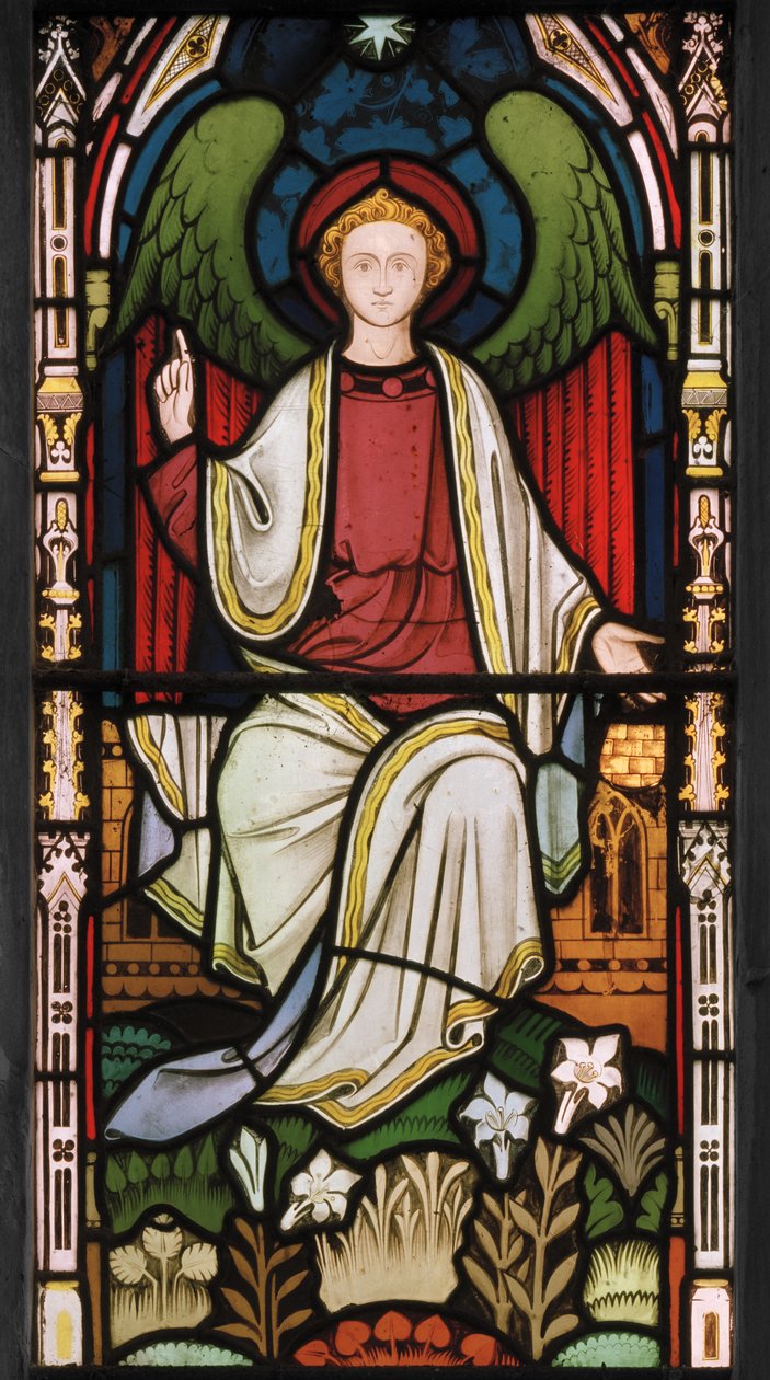 Angel At The Tomb, ca 1866 (målat glas) av Clayton and Bell Clayton and Bell