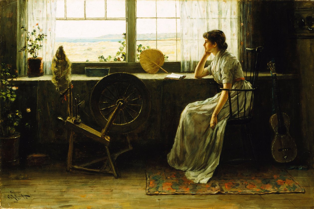 Väntar, 1885 av Clement Rollins Grant
