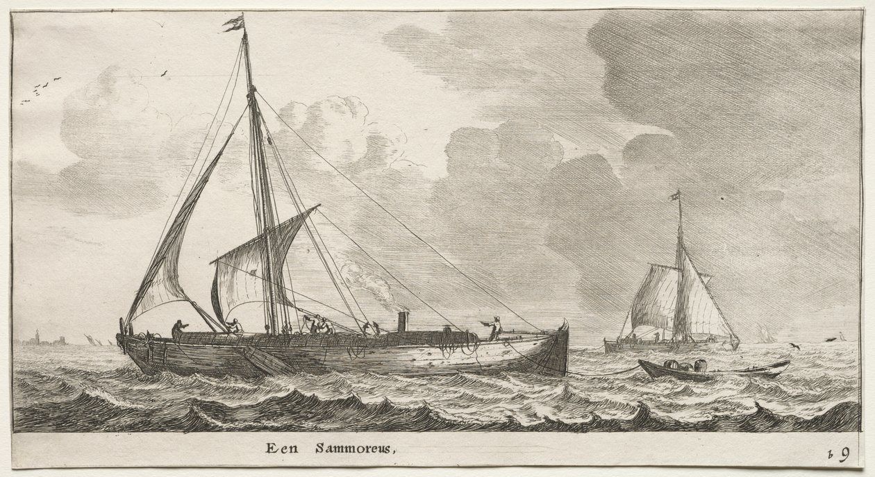 Olika fartyg och utsikter över Amsterdam (Verscheÿde Schepen en Gesichten van Amstelredam), del II: En köpman av Clement de Jonghe