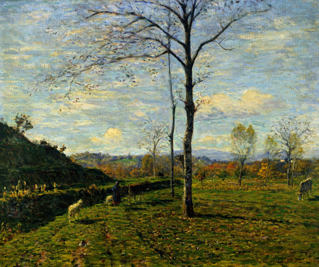 Slutet av oktober av Clemente Pugliese Levi (1855-1936) av Clemente Pugliese Levi