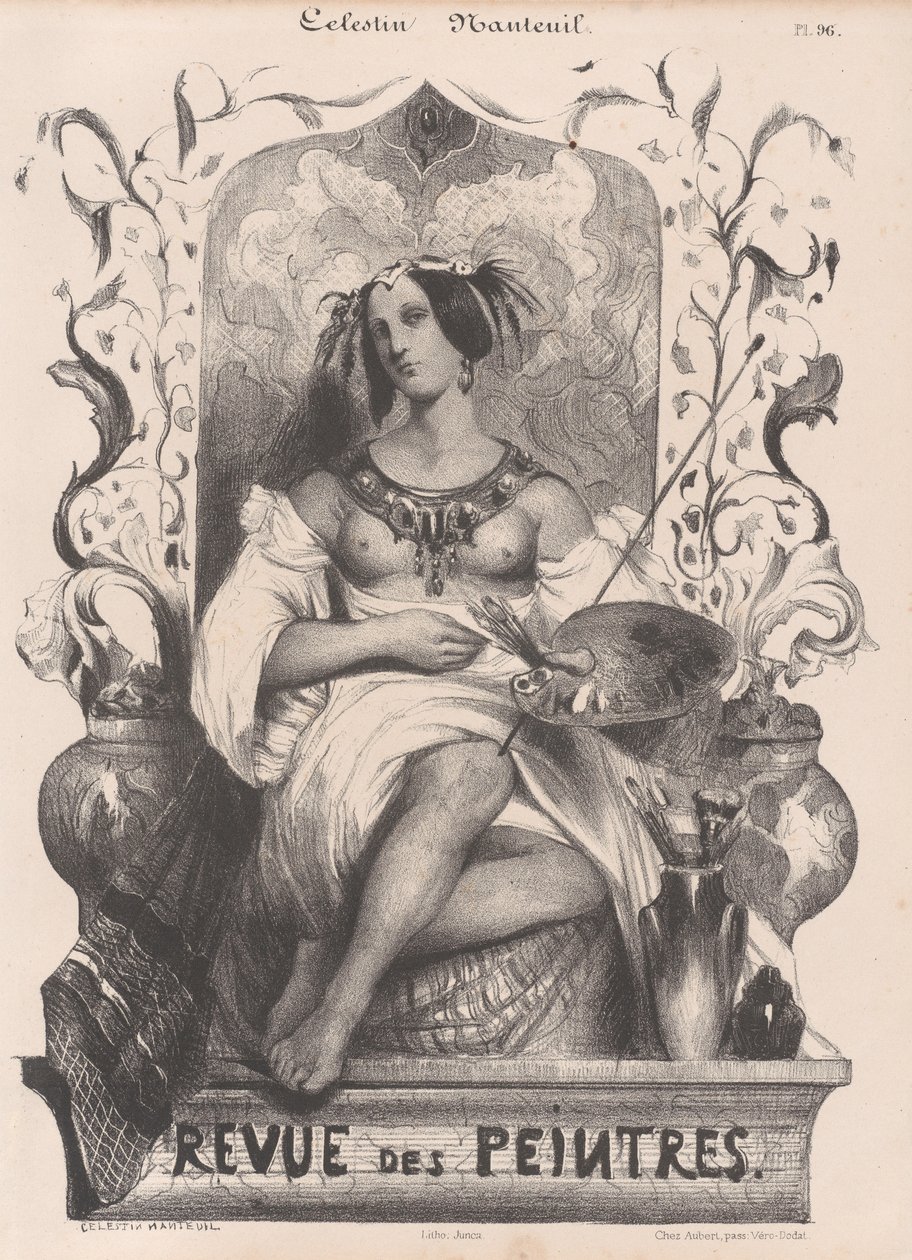 Titelsida till Revue de Peintres, 1835. av Célestin Nanteuil