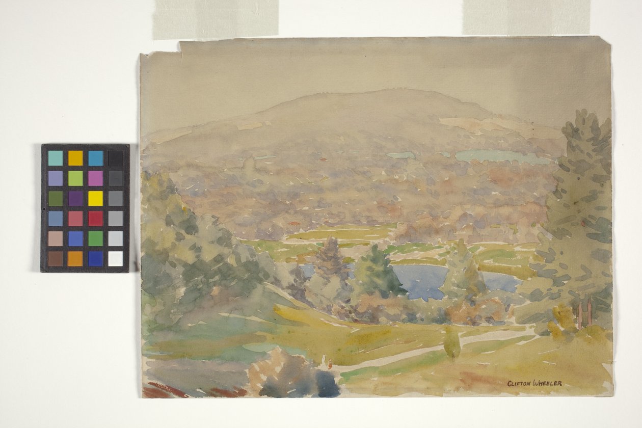 Berkshire Hills (akvarell över blyerts på benvitt papper) av Clifton Wheeler