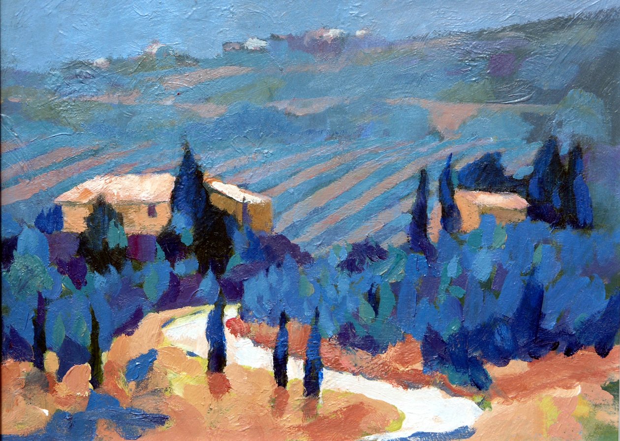 Tuscany 2, 2007 (akryl ombord) av Clive Metcalfe