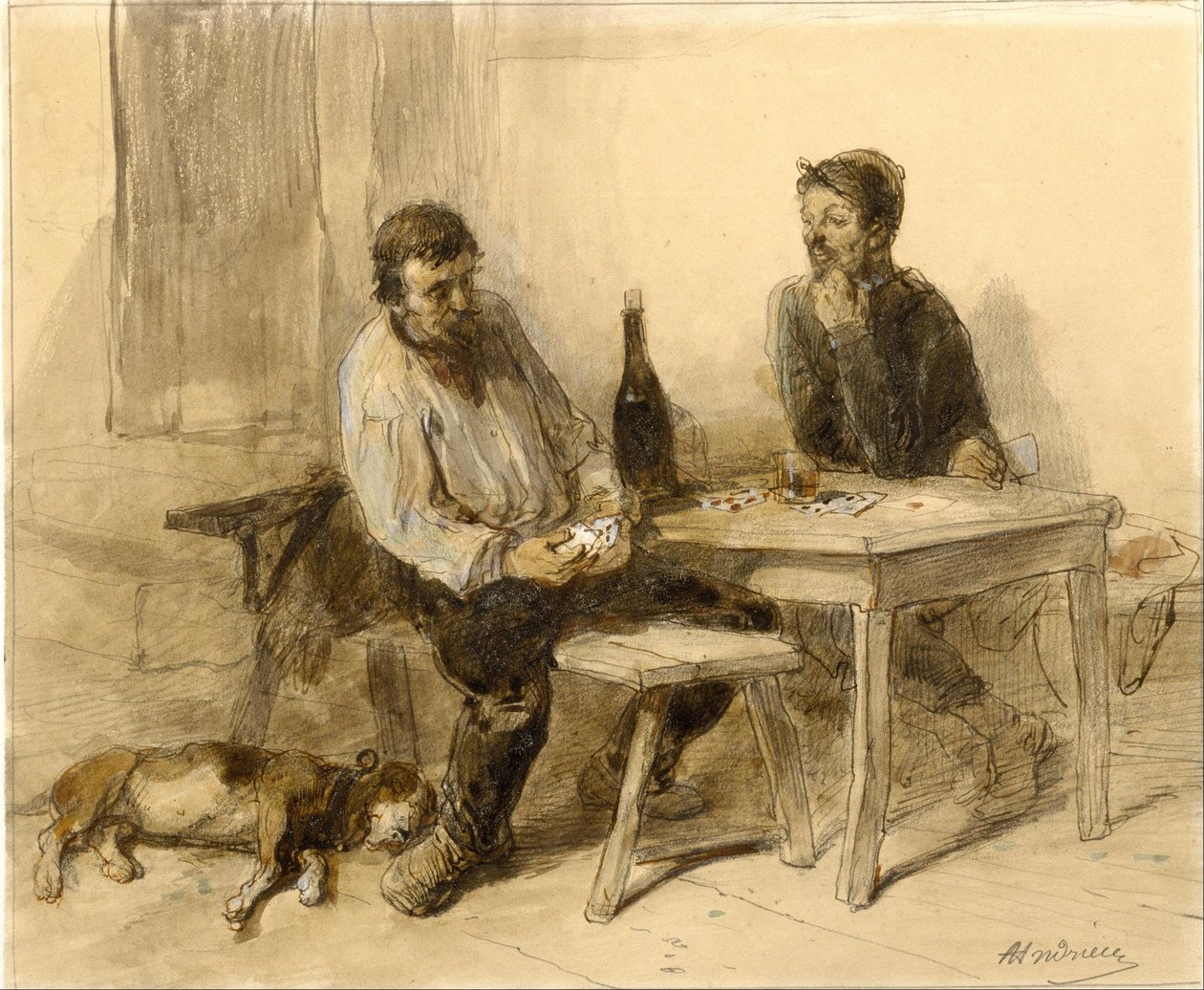 Ett spel med kort av Clément Auguste Andrieux