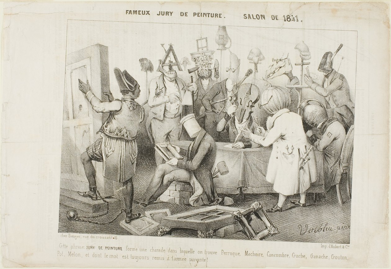 Berömd målning jury. Salongen år 1841 av Clément Pruche