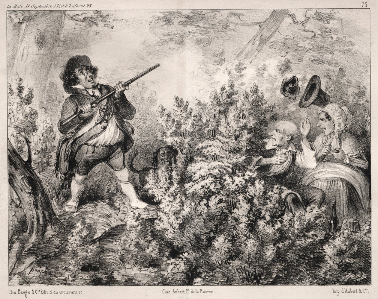 Nyheter: Invigningen av jakten, 1840. av Clémente Pruche