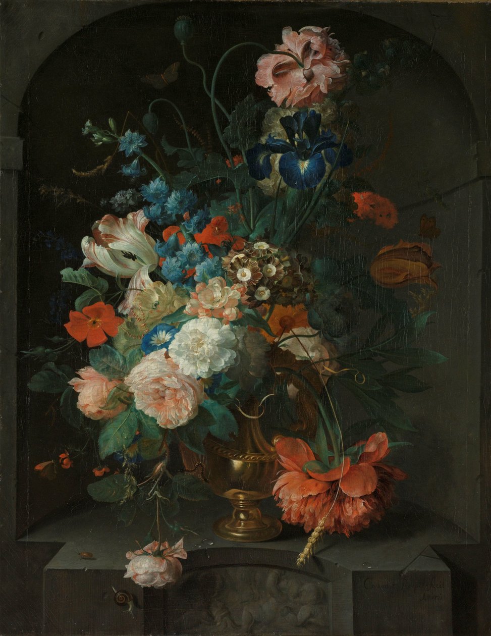 Stilleben med blommor av Coenraet Roepel