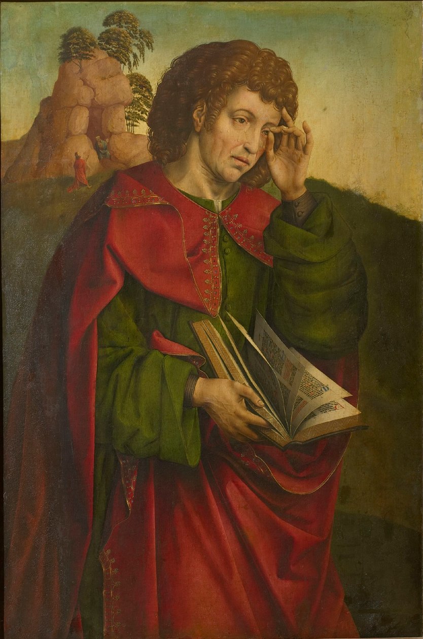 Den helige Johannes evangelisten gråter, ca. 1500. av Colijn de Coter