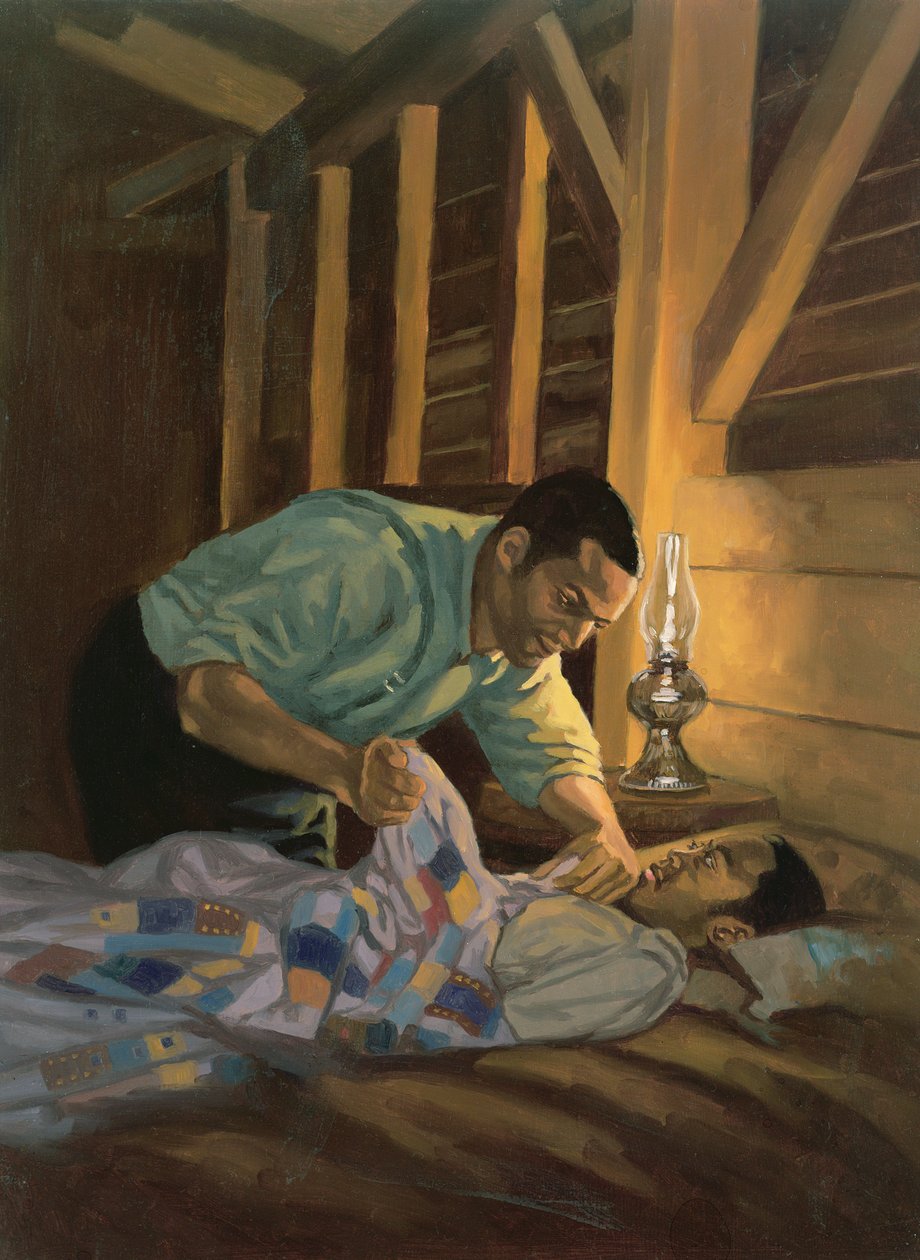 Colourful Goodnights, 2003 (olja och akryl på bräda) av Colin Bootman