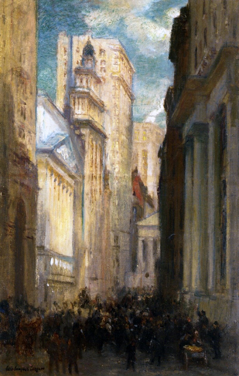 Wall Street, New York, ca 1905 av Colin Campbell Cooper