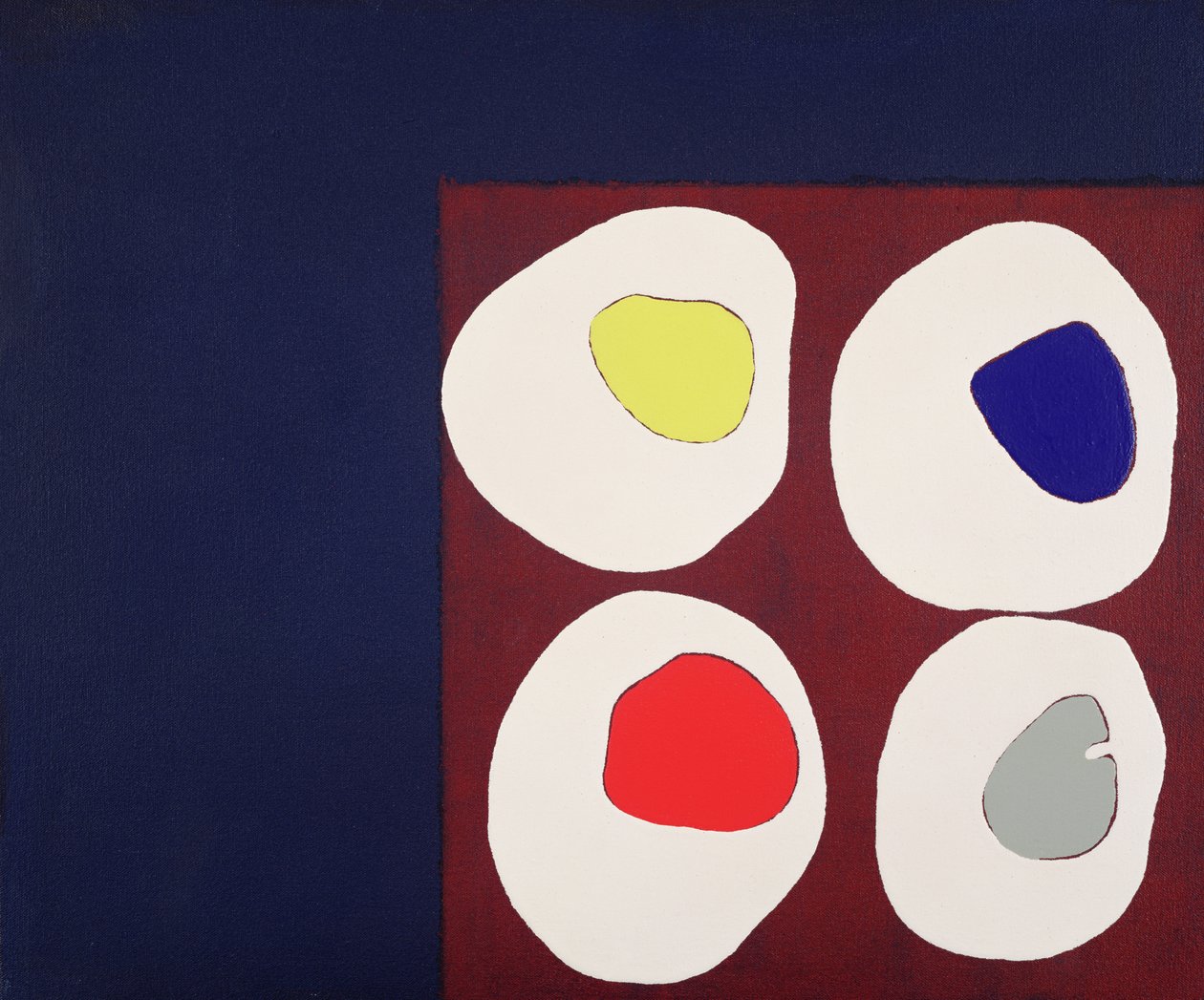 Allsorts, 1998 (akryl på duk) av Colin Booth