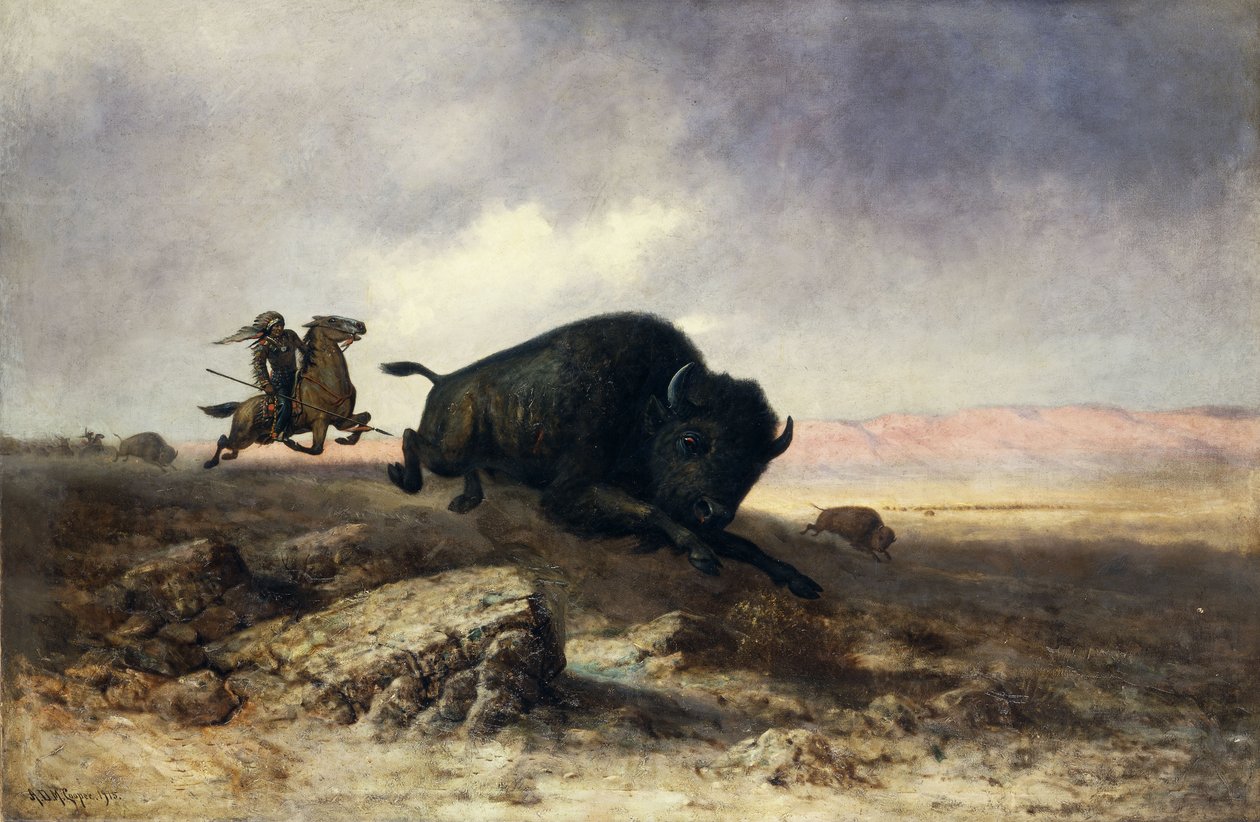 Buffeljakt av Colin Campbell Cooper