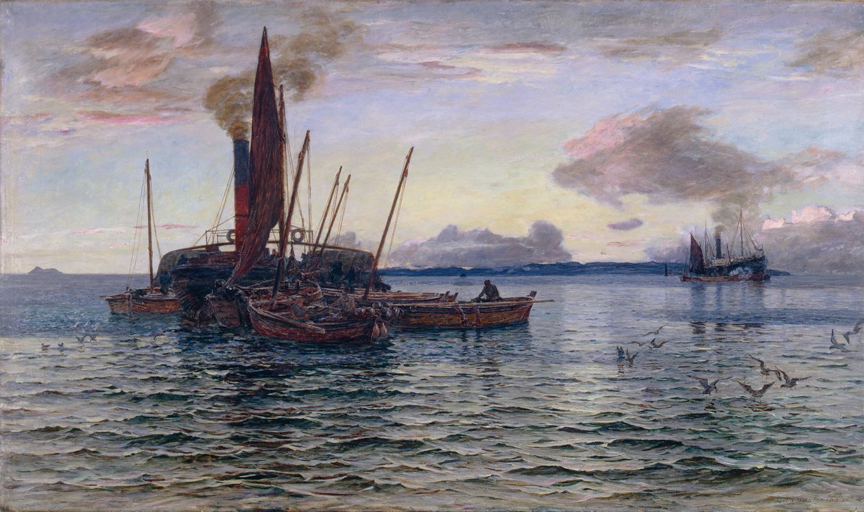 Sillmarknaden till sjöss (på Loch Fyne, Argyll) av Colin Hunter