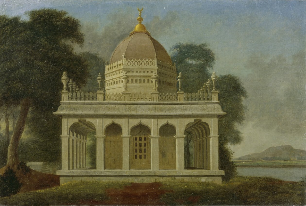 Mausoleum ved Outatori nær Trichinopoly, ca. 1788 swed av Colonel Francis Swain Ward