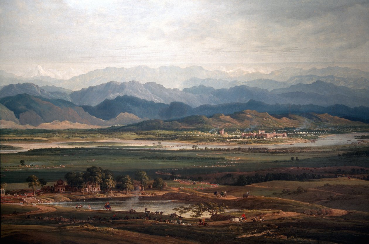 March of Francis Marquess of Hastings 1754-1826 1814-15 olja på duk detalj av 237634 av Colonel Charles Joseph Doyle