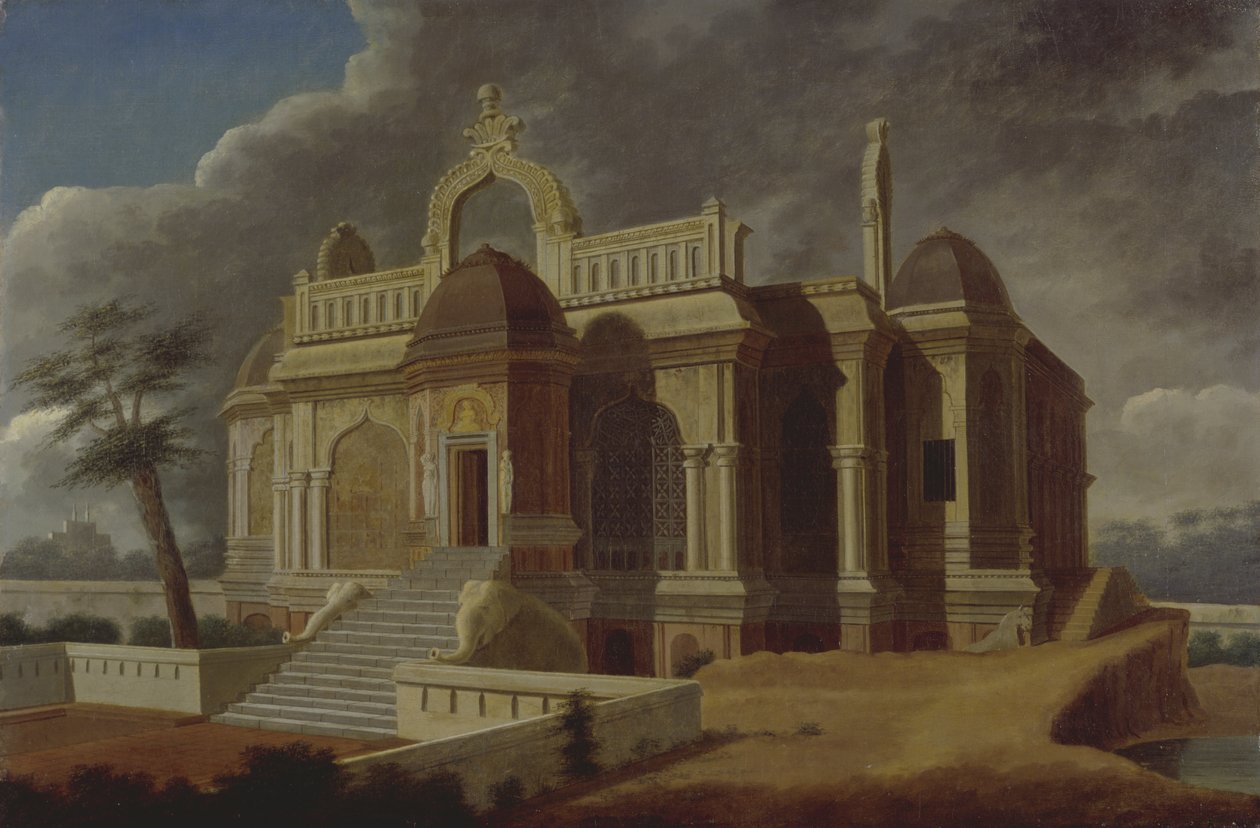 Mausoleum med stenelefanter, 1788 av Colonel Francis Swain Ward