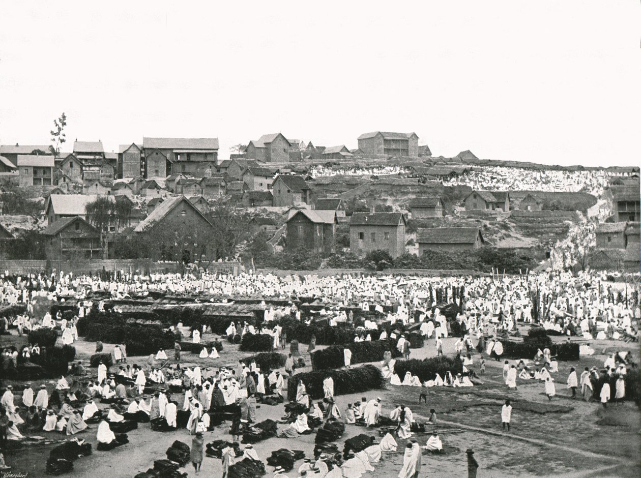 Marknaden, Antananarivo, Madagaskar, 1895. av Colonel Stewart