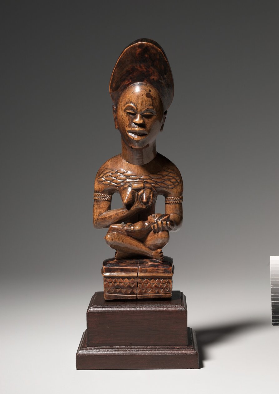 Mor-och-barn-figur, mitten till slutet av 1800-talet av Congolese School