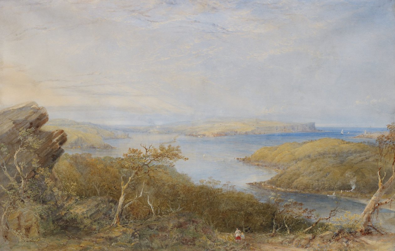 North Head ovanför Balmoral, Sydney Harbour av Conrad Martens