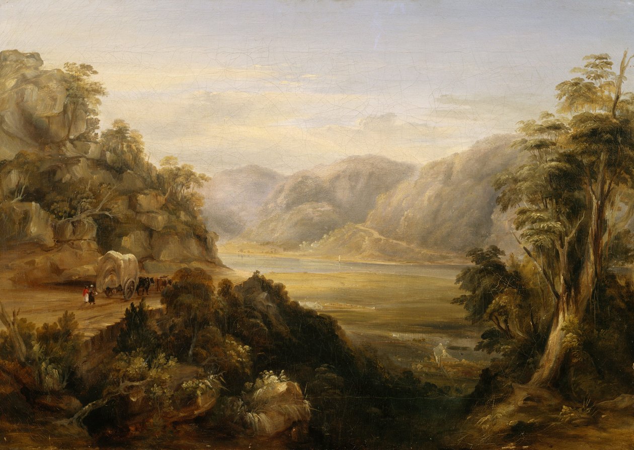 Wisemans Ferry 1838 av Conrad Martens