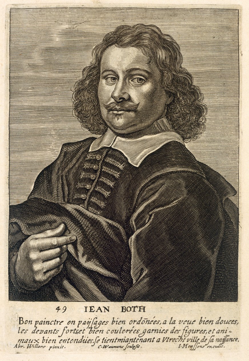 Porträtt av Jan Both, graverad av Johannes Meyssens (1612-70) av Conrad Waumans