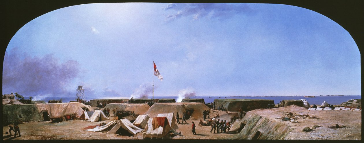 Bombardment of Fort Moultrie, Charleston Harbor, South Carolina  av Conrad Wise Chapman