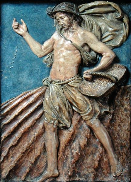 The Sower, ca 1896 (keramik) av Conrad Dressler