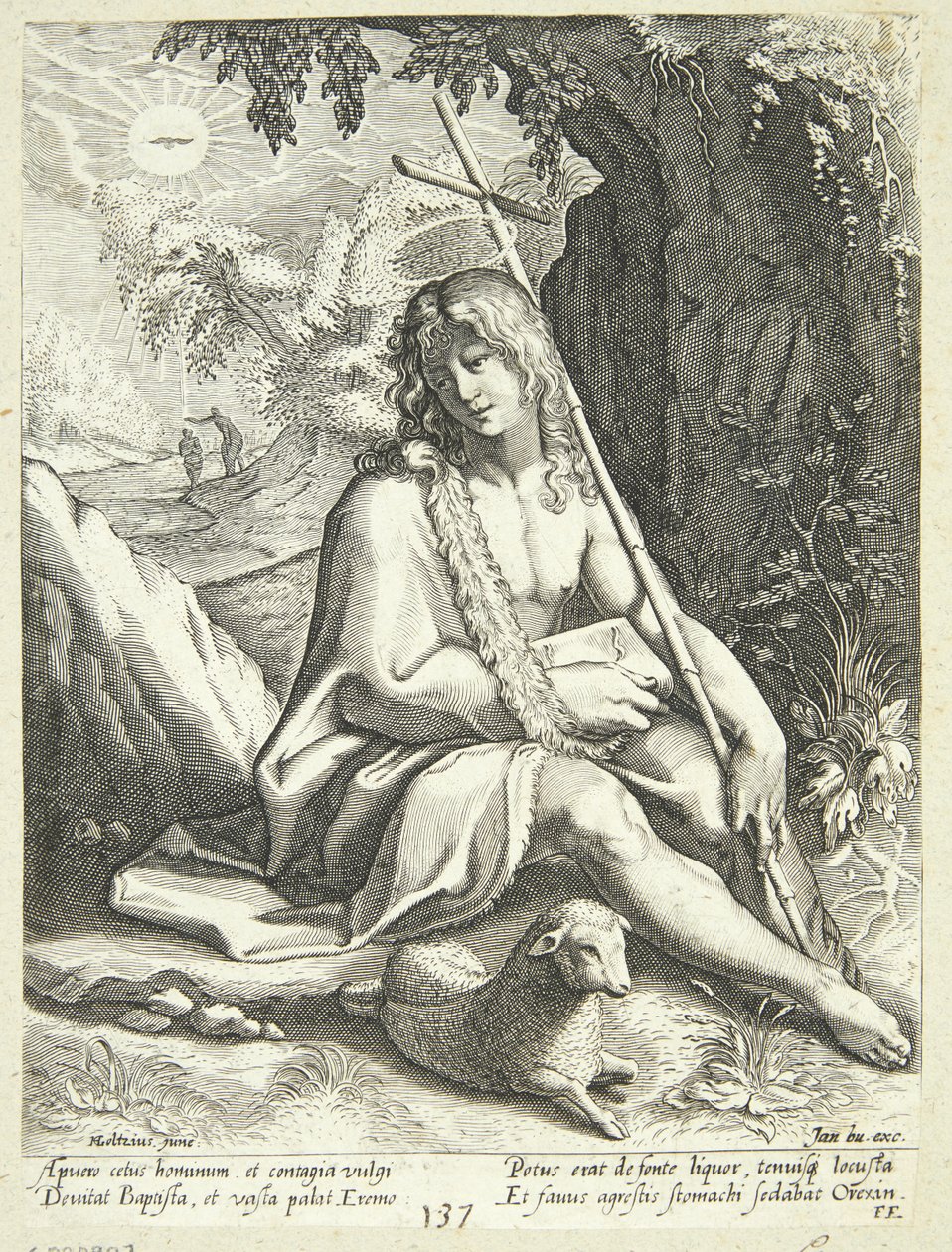 Johannes Döparen i öknen av Conrad Goltzius