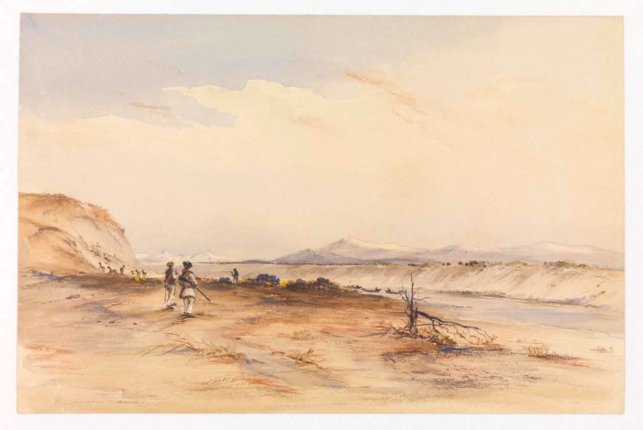Jakt vid Santa Cruz-floden, ca 1878 (akvarell) av Conrad Martens