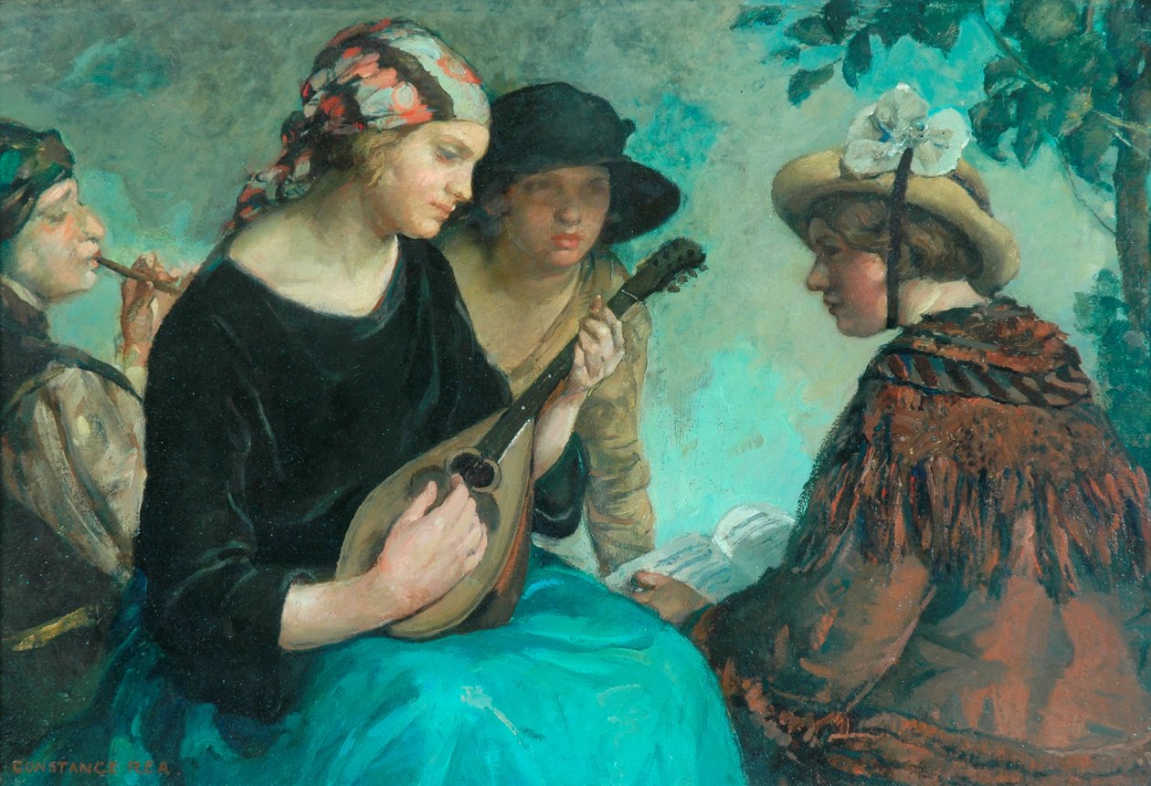 Flicka med mandolin av Constance Rea