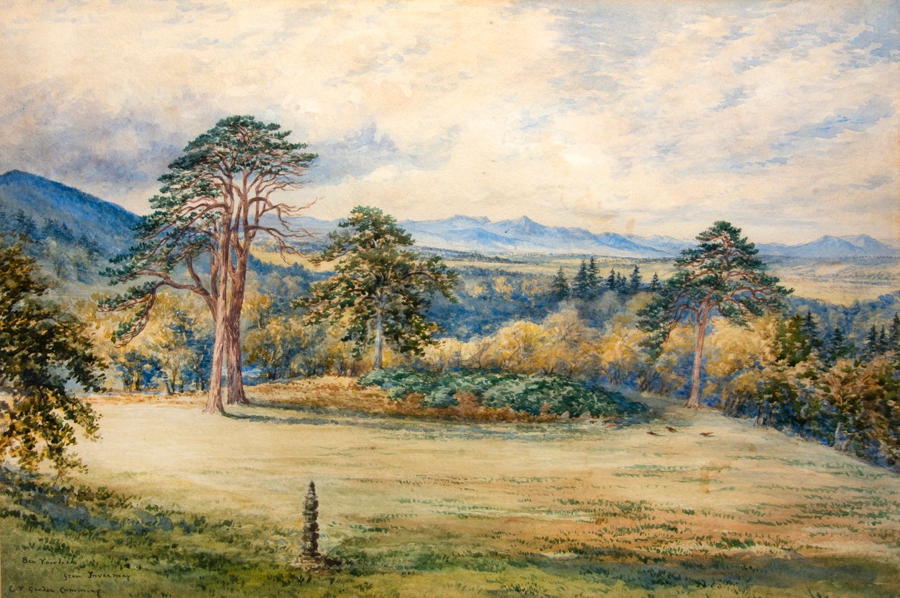 Ben Vorlich från Inveraray (akvarell) av Constance Frederica Gordon Cumming