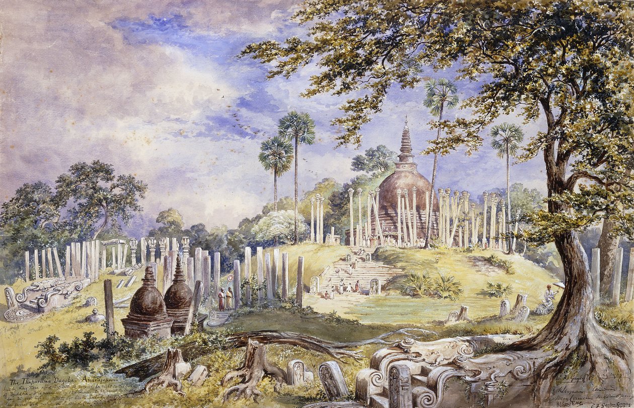 Thuparama Dagoba i Anuradhapura, Sri Lanka, 1873 av Constance Frederica Gordon Cumming