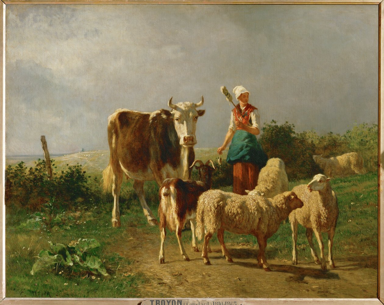 Le petit troupeau - den lilla flocken ... av Constant-Emile Troyon