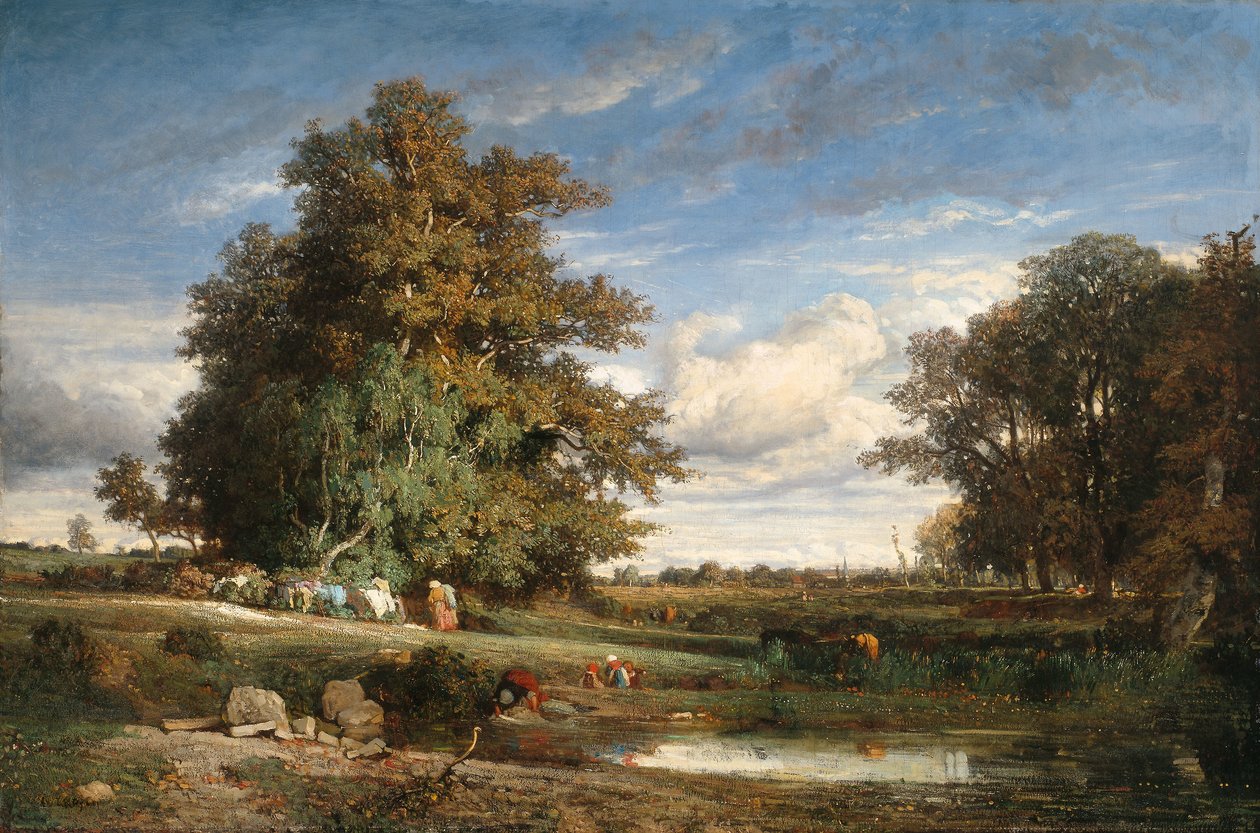 Marsh av Constant Emile Troyon