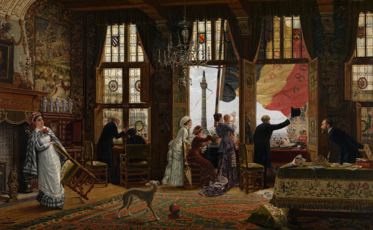 Minns de nationella festligheterna 1880 av Constant Aime Marie Cap