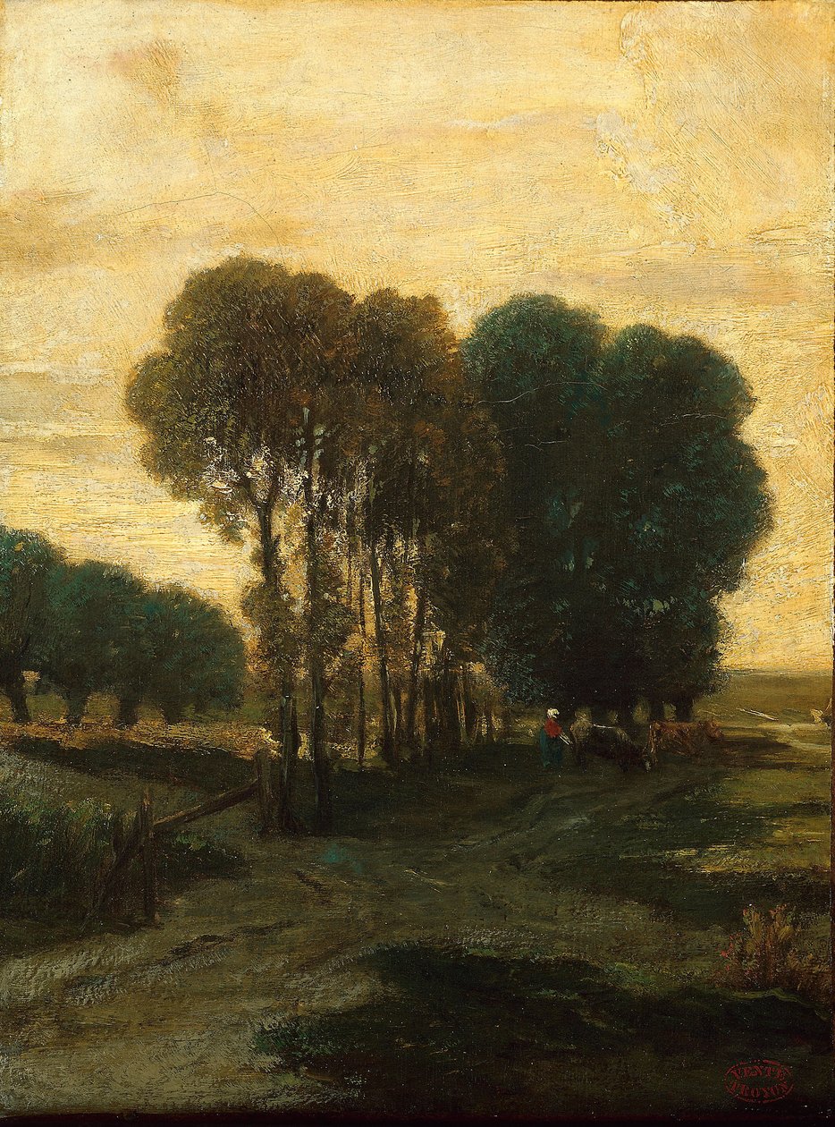En trädklump, ca 1860 av Constant Emile Troyon