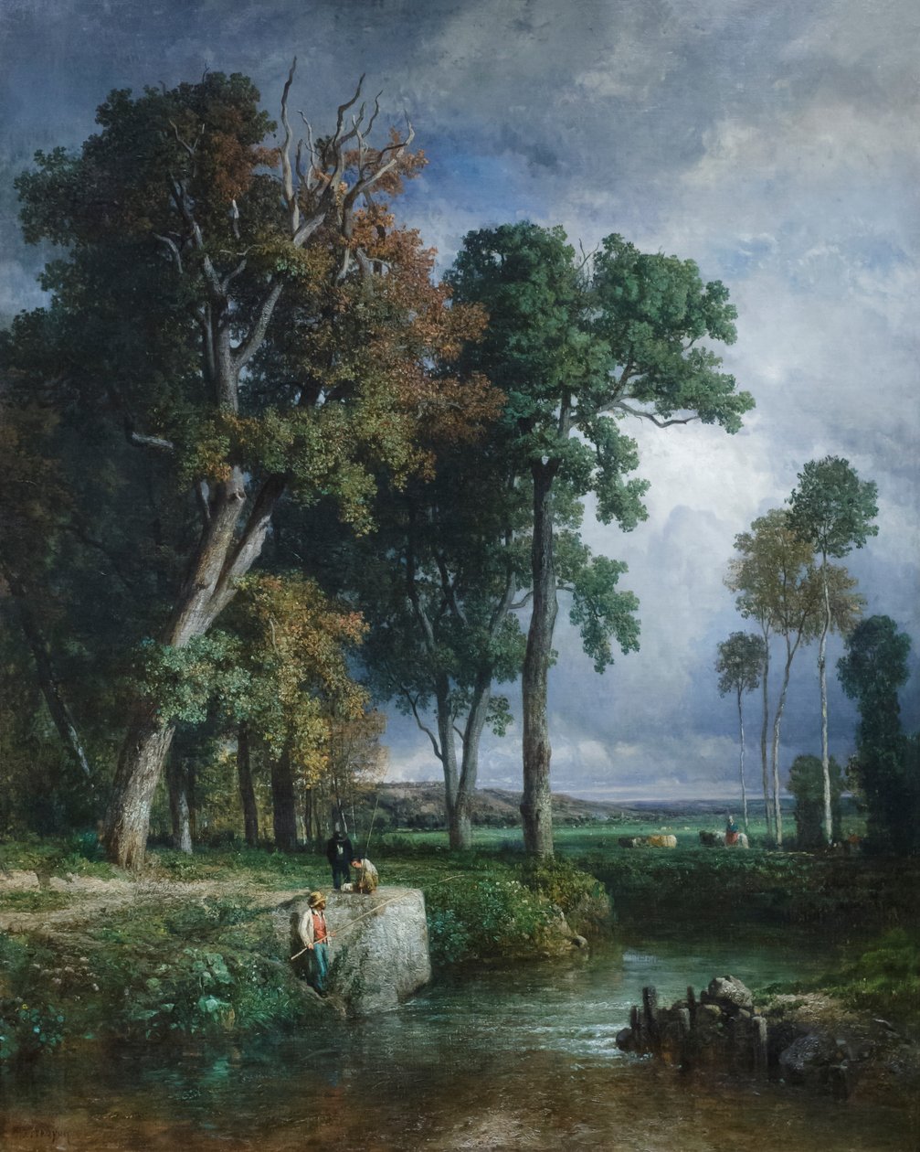 Fiskarna, ca 1850 (olja på duk) av Constant Emile Troyon