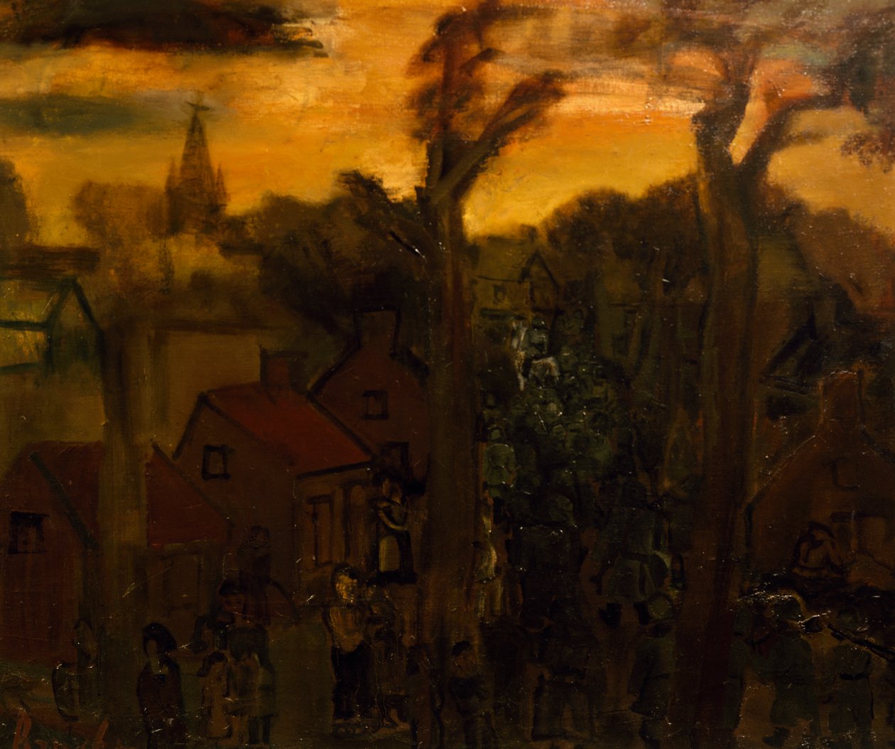 Jabbeke 1940, av Constant Permeke (1886-1952), olja på duk. Belgien, 1900-talet. av Constant Permeke