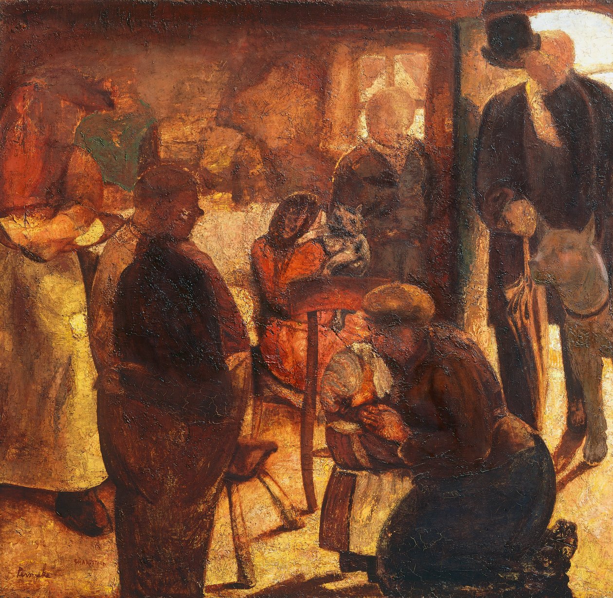 Främlingen, av Constant Permeke (1886-1952), olja på duk av Constant Permeke