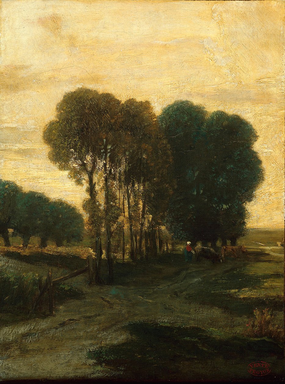 En trädklump, ca. 1860. av Constant Troyon